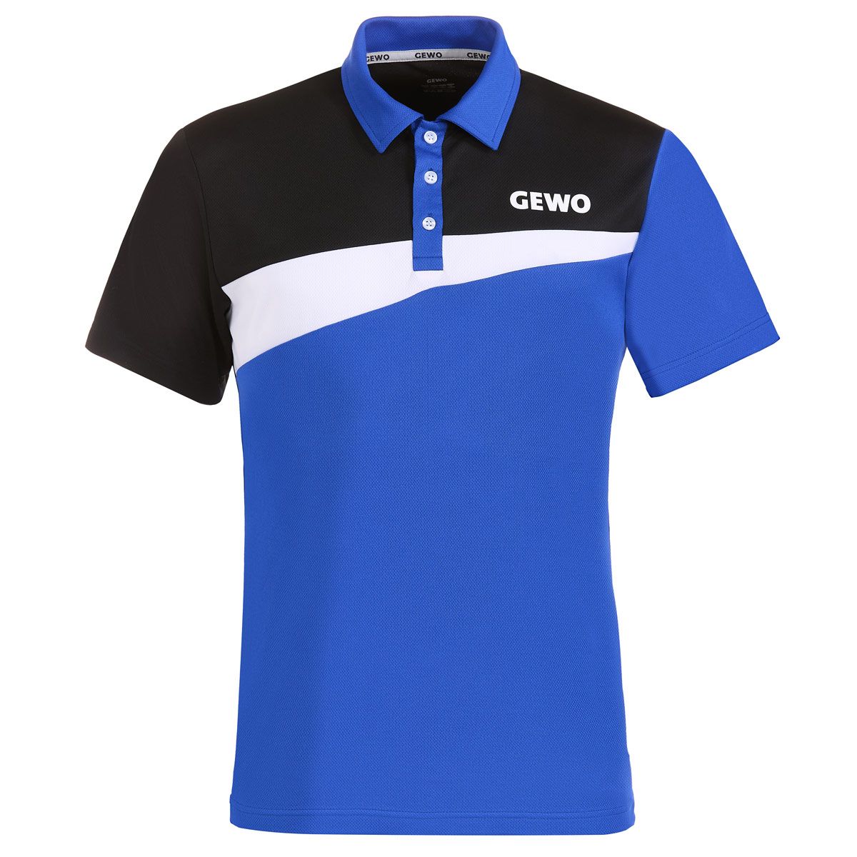 GEWO Poloshirt Fondi Baumwolle royal/schwarz