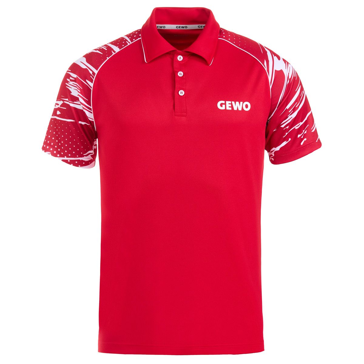 GEWO Poloshirt Marmo rot/weiß