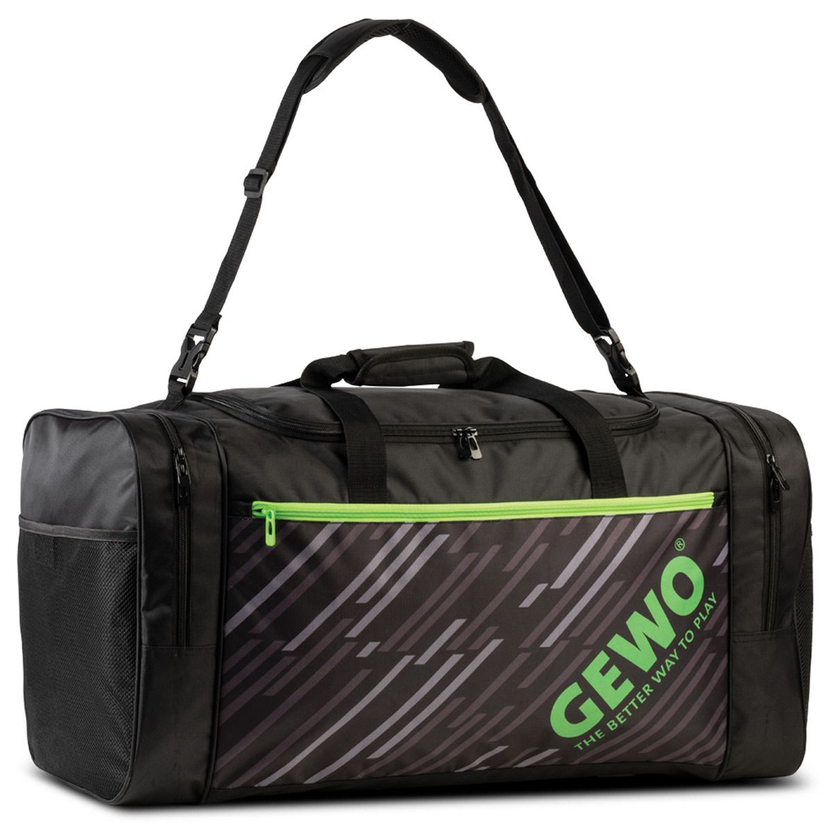 GEWO Sporttasche XL Stripes schwarz/lime