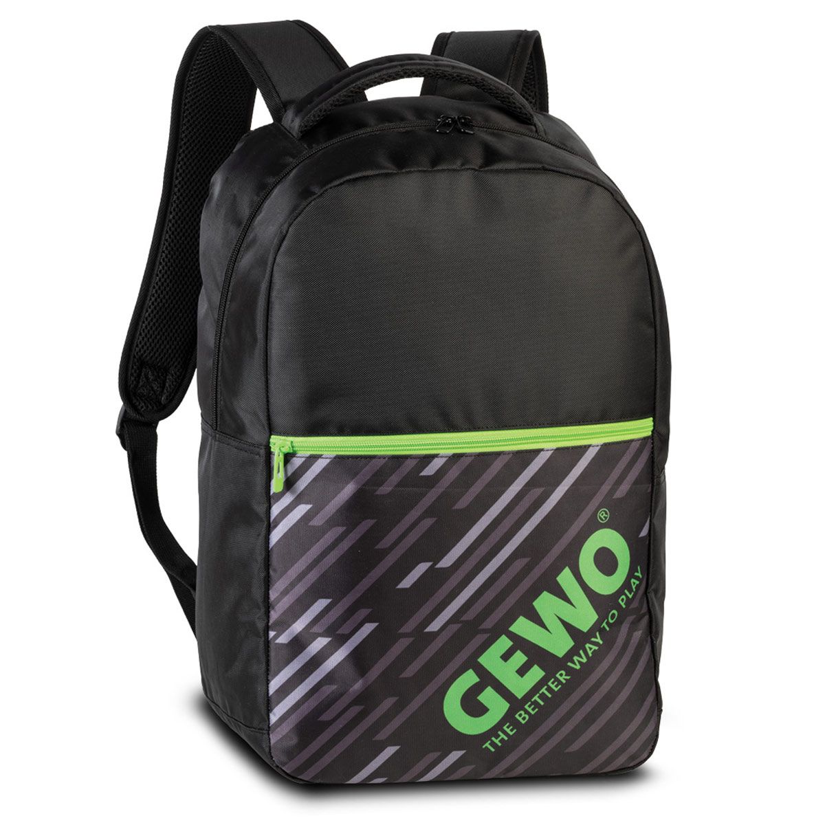 GEWO Rucksack Stripes schwarz/lime