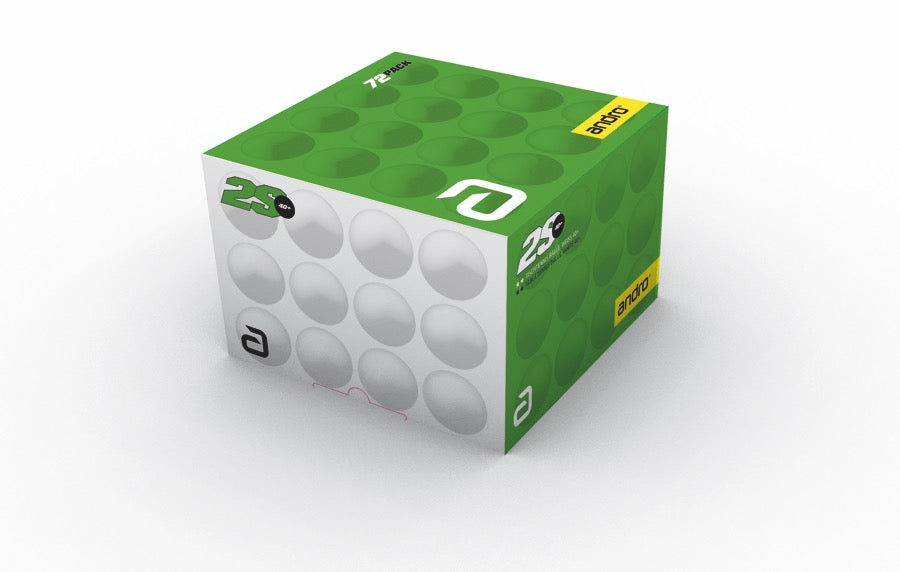 Andro Ball Poly2S** weiß - 9er oder 72er