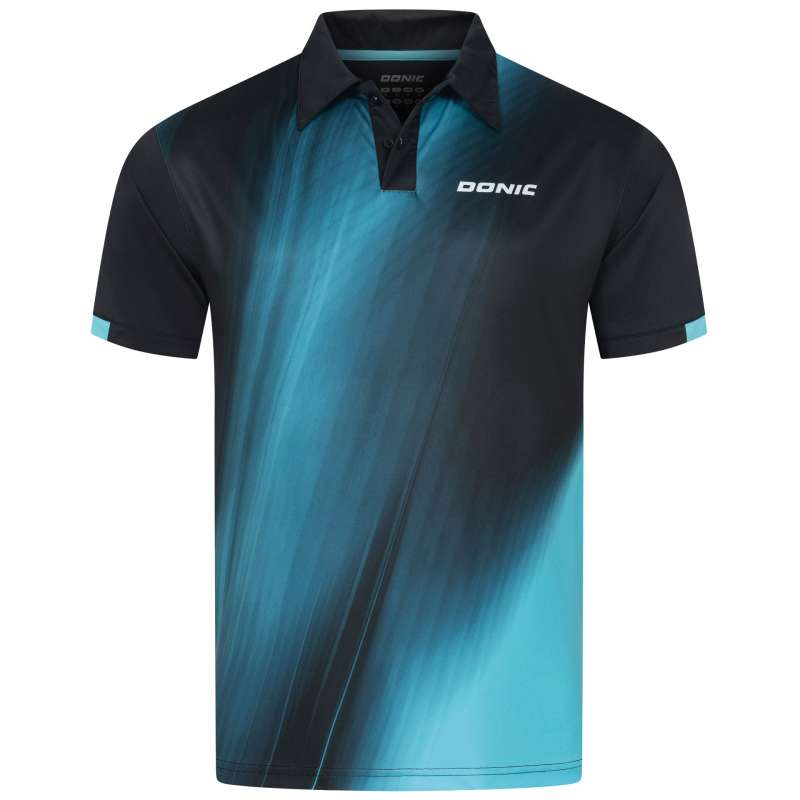 Donic Hemd Fire schwarz/hellblau