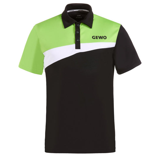 GEWO Poloshirt Fondi Baumwolle schwarz/lime