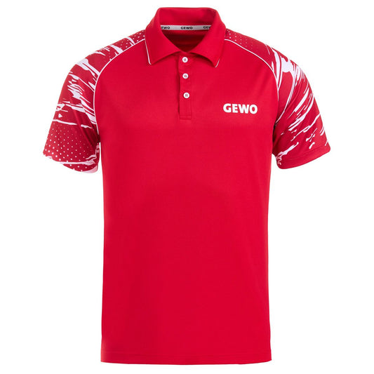 GEWO Poloshirt Marmo rot/weiß