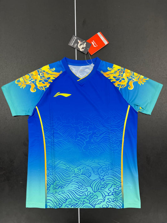 Li Ning Team Wettkampftrikot "Classic Armour" - Kristall-Blau