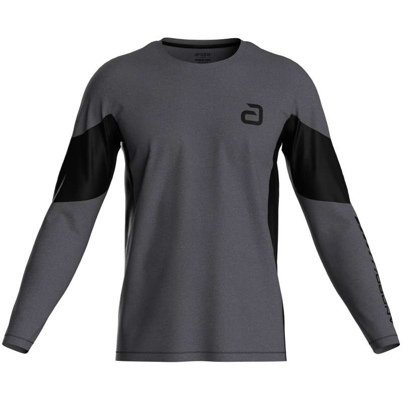 andro Longsleeve Ivers grau/schwarz