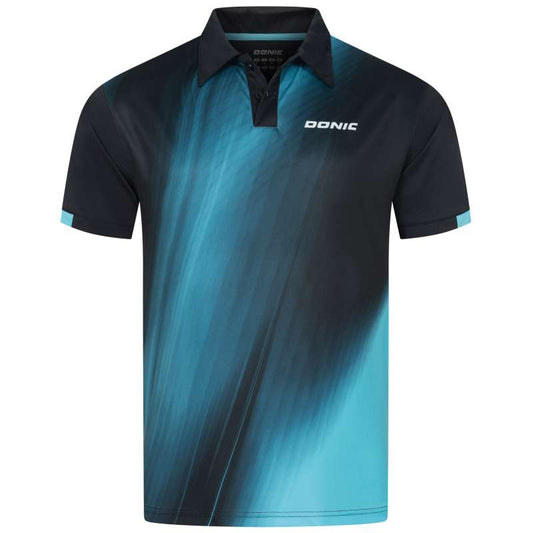 Donic Hemd Fire schwarz/hellblau