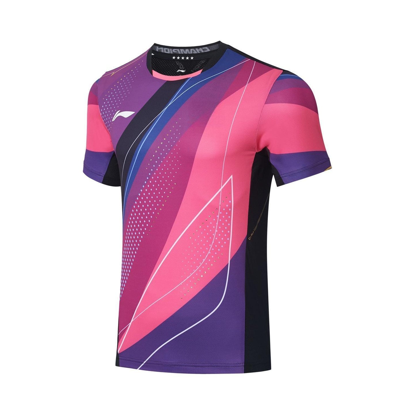 Li Ning Herren National-Team Wettkampftrikot Champion - pink/schwarz